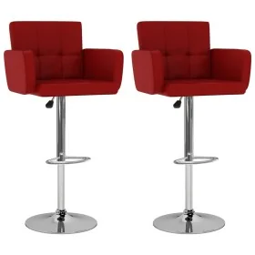 Taburetes de cocina 2 unidades cuero sintético rojo vino tinto by , Kitchen stools - Ref: Foro24-323659, Price: 182,71 €, Dis...