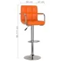 Taburetes de cocina 2 unidades cuero sintético naranja von , Küchenhocker - Ref: Foro24-334600, Preis: 149,37 €, Rabatt: %