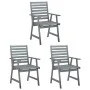 Sillas comedor de jardín 3 uds madera maciza acacia y cojines von , Gartenstühle - Ref: Foro24-3064436, Preis: 290,57 €, Raba...