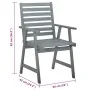 Sillas comedor de jardín 3 uds madera maciza acacia y cojines von , Gartenstühle - Ref: Foro24-3064436, Preis: 290,57 €, Raba...
