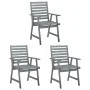 Sillas comedor de jardín 3 uds madera maciza acacia y cojines von , Gartenstühle - Ref: Foro24-3064434, Preis: 279,57 €, Raba...