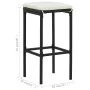 Set muebles de bar para jardín 4 piezas y cojines negro by , Garden sets - Ref: Foro24-3064876, Price: 364,23 €, Discount: %