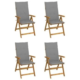 Sillas de jardín reclinables 4 uds madera maciza acacia cojines von , Gartenstühle - Ref: Foro24-3065348, Preis: 347,05 €, Ra...