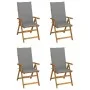 Sillas de jardín reclinables 4 uds madera maciza acacia cojines von , Gartenstühle - Ref: Foro24-3065348, Preis: 347,05 €, Ra...