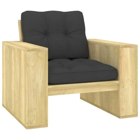 Silla de jardín y cojines gris antracita madera pino impregnada von , Gartenstühle - Ref: Foro24-3065741, Preis: 176,81 €, Ra...