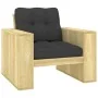 Silla de jardín y cojines gris antracita madera pino impregnada von , Gartenstühle - Ref: Foro24-3065741, Preis: 176,81 €, Ra...