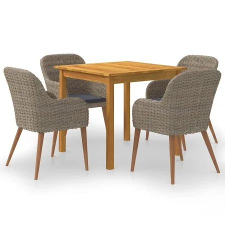 Juego de comedor para jardín 5 piezas marrón by , Garden sets - Ref: Foro24-3067733, Price: 577,15 €, Discount: %