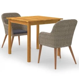 Juego de comedor para jardín de 3 piezas marrón by , Garden sets - Ref: Foro24-3067731, Price: 352,86 €, Discount: %