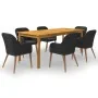 Juego de comedor para jardín de 7 piezas negro de , Conjuntos de jardín - Ref: Foro24-3067918, Precio: 813,17 €, Descuento: %