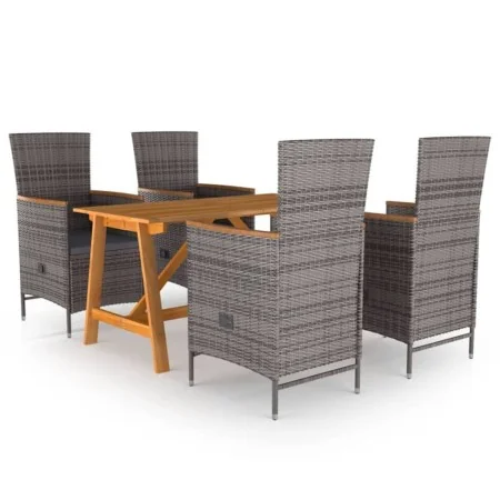 Juego de comedor para jardín 5 piezas gris by , Garden sets - Ref: Foro24-3068758, Price: 705,15 €, Discount: %
