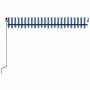 Toldo manual retráctil con LED azul y blanco 450x300 cm de , Toldos - Ref: Foro24-3069121, Precio: 376,19 €, Descuento: %