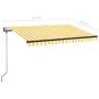 Toldo automático LED sensor de viento amarillo blanco 350x250cm de , Toldos - Ref: Foro24-3069093, Precio: 493,18 €, Descuent...
