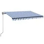 Toldo automático LED sensor de viento azul y blanco 350x250 cm by , Awnings - Ref: Foro24-3069091, Price: 496,87 €, Discount: %