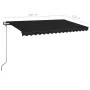 Toldo automático LED sensor de viento gris antracita 400x350 cm by , Awnings - Ref: Foro24-3069194, Price: 810,58 €, Discount: %