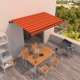 Toldo automático retráctil naranja y marrón 450x350 cm by , Awnings - Ref: Foro24-3069210, Price: 505,03 €, Discount: %