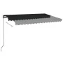 Toldo manual retráctil con LED gris antracita 450x350 cm de , Toldos - Ref: Foro24-3069204, Precio: 456,39 €, Descuento: %