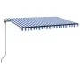 Toldo automático retráctil azul y blanco 450x350 cm by , Awnings - Ref: Foro24-3069206, Price: 491,99 €, Discount: %