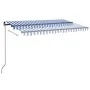 Toldo automático retráctil azul y blanco 450x350 cm by , Awnings - Ref: Foro24-3069206, Price: 491,99 €, Discount: %