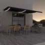 Toldo retráctil manual con luz LED gris antracita 600x350 cm von , Markisen - Ref: Foro24-3069244, Preis: 599,85 €, Rabatt: %