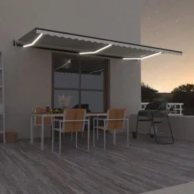 Toldo automático con LED sensor de viento crema 600x350 cm von , Markisen - Ref: Foro24-3069252, Preis: 862,15 €, Rabatt: %