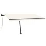 Toldo de pie automático crema 450x350 cm by , Awnings - Ref: Foro24-3069847, Price: 607,59 €, Discount: %