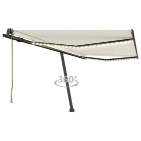 Toldo automático con LED y sensor de viento crema 400x350 cm by , Awnings - Ref: Foro24-3069832, Price: 897,77 €, Discount: %