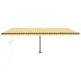 Toldo automático LED sensor de viento amarillo blanco 600x350cm von , Markisen - Ref: Foro24-3069893, Preis: 972,27 €, Rabatt: %