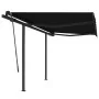 Toldo retráctil automático con postes gris antracita 3,5x2,5 m by , Awnings - Ref: Foro24-3070129, Price: 473,97 €, Discount: %
