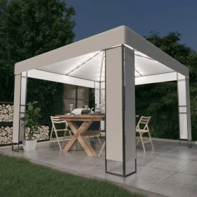 Cenador con doble techo y tira de luces LED blanco 3x3 m by , Tents and gazebos - Ref: Foro24-3070302, Price: 231,99 €, Disco...