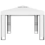 Cenador con doble techo y tira de luces LED blanco 3x3 m by , Tents and gazebos - Ref: Foro24-3070302, Price: 232,05 €, Disco...