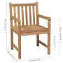 Sillas de jardín 4 uds madera maciza de teca con cojines grises von , Gartenstühle - Ref: Foro24-3073005, Preis: 623,16 €, Ra...