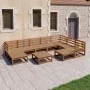 Muebles de jardín 10 pzas y cojines marrón miel madera pino de , Conjuntos de jardín - Ref: Foro24-3075762, Precio: 669,84 €,...