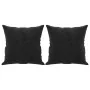 Sofá de 2 plazas con cojines terciopelo negro 140 cm by , Sofas - Ref: Foro24-3200950, Price: 239,58 €, Discount: %