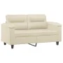 Sofá de 2 plazas con cojines cuero sintético color crema 120 cm von , Sofas - Ref: Foro24-3200984, Preis: 222,95 €, Rabatt: %