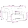Sofá de 2 plazas con cojines cuero sintético color crema 120 cm von , Sofas - Ref: Foro24-3200984, Preis: 222,95 €, Rabatt: %