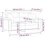 Sofá de 2 plazas con cojines cuero sintético gris 140 cm by , Sofas - Ref: Foro24-3200990, Price: 252,72 €, Discount: %