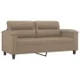 Sofá de 2 plazas con cojines cuero sintético capuchino 140 cm de , Sofás - Ref: Foro24-3200992, Precio: 246,44 €, Descuento: %