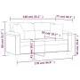 Sofá de 2 plazas con cojines cuero sintético capuchino 140 cm de , Sofás - Ref: Foro24-3200992, Precio: 246,44 €, Descuento: %