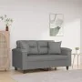 Sofá de 2 plazas con cojines tela microfibra gris oscuro 120 cm von , Sofas - Ref: Foro24-3200967, Preis: 257,60 €, Rabatt: %