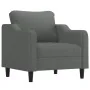 Sillón con taburete tela gris oscuro 60 cm de , Sofás - Ref: Foro24-3201128, Precio: 220,26 €, Descuento: %