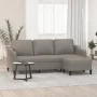 Sofá de 3 plazas con taburete de tela gris taupe 180 cm von , Sofas - Ref: Foro24-3201142, Preis: 307,98 €, Rabatt: %