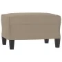 Sofá de 3 plazas y taburete tela microfibra gris taupe 180 cm von , Sofas - Ref: Foro24-3201231, Preis: 398,86 €, Rabatt: %