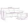 Sofá de 3 plazas y taburete tela microfibra gris taupe 180 cm von , Sofas - Ref: Foro24-3201231, Preis: 398,86 €, Rabatt: %
