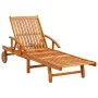Tumbonas con mesa y cojines 2 uds madera maciza de acacia von , Liegen - Ref: Foro24-3077346, Preis: 459,42 €, Rabatt: %