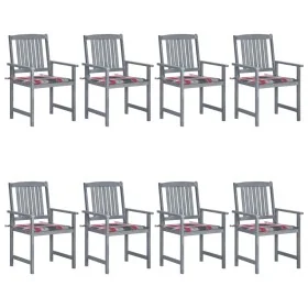 Sillas de jardín con cojines 8 uds madera maciza de acacia gris by , Garden chairs - Ref: Foro24-3078235, Price: 536,31 €, Di...