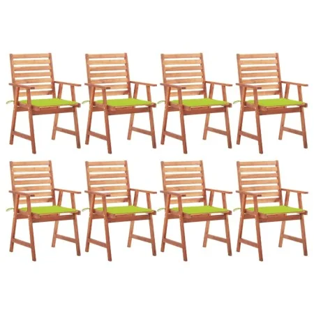 Sillas comedor de jardín y cojines 8 uds madera maciza acacia by , Garden chairs - Ref: Foro24-3078385, Price: 546,68 €, Disc...