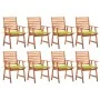 Sillas comedor de jardín y cojines 8 uds madera maciza acacia by , Garden chairs - Ref: Foro24-3078385, Price: 546,68 €, Disc...