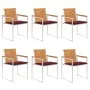 Sillas de jardín y cojines 6 unidades madera maciza de acacia by , Garden chairs - Ref: Foro24-3078506, Price: 734,01 €, Disc...