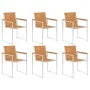 Sillas de jardín y cojines 6 unidades madera maciza de acacia by , Garden chairs - Ref: Foro24-3078506, Price: 734,01 €, Disc...