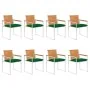Sillas de jardín y cojines 8 unidades madera maciza de acacia by , Garden chairs - Ref: Foro24-3078544, Price: 1,00 €, Discou...